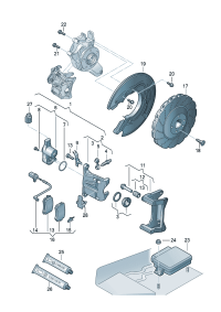 4G0615403C-Caliper assy, band Servo motor  Dark black