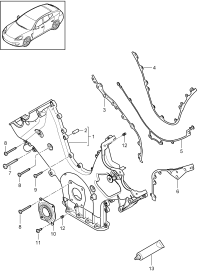 94810113022-GASKET,TIMING CASE LFT-CAYENNE