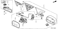 76200S5AK11-Mirror assy, door (r.c.), rh/lh