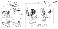 762033Y0H21-Mirror sub-assy (R1260), rh