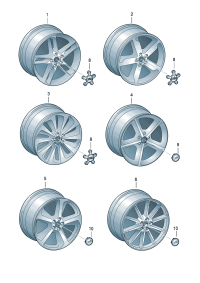 8R0601025BQ-Wheel rim-aluminium alloy  Colour code: D-10.12.2012