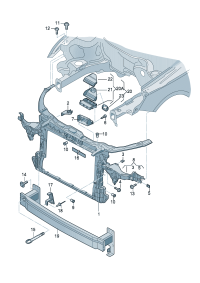8XA805594-Bracket, frt w/water Bracket, cooler  Porsche panamera: