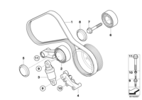 11287841527-ADJUSTER PULLEY WTH LEVER X5