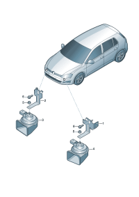5GG951182-Bracket, signal horn D  -25.06.2018