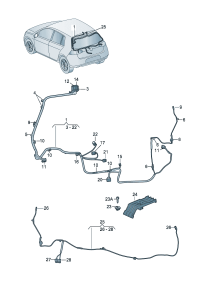5G1971147N-Harness, Cover, rr. hatch  For belt various Disc antenna models    D  -10.08.2015
