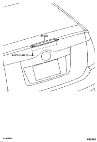 8157047041-LAMP ASSY, CENTER STOP