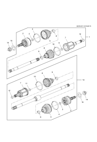 39040797-Shaft, front drive (incl. 2-12)