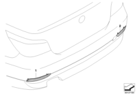 63146915039-REFLECTOR LH-RR BUMPER/E60/61