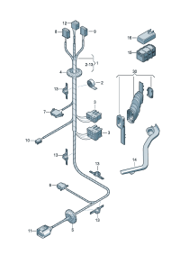 6Q0971121AK-Harness-door Speaker Regulator, power window Central locking system    D  -30.04.201