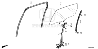 73400T43H01-Glass comp., R.RR. Door assy-rr