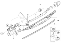 61619449922-WIPER ARM / X5