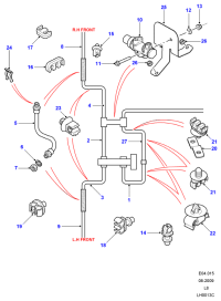 LR029632-Pipe assembly brake