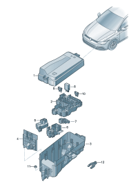 5WD937125-Box, electric Central electric unit Attention! Before ordering Must detect the vehicles Pa