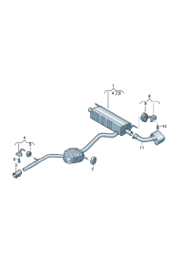 4M0253681AA-Deflector, exhaust tail pipe