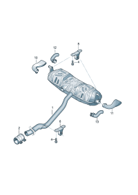7L6253682H-Deflector, exhaust tail pipe