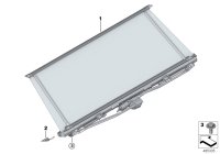 51467432995-Glass, sunshade roller blind rear window