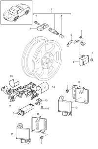 99761810323-Monitor, tire pressure Cont unit  D -MJ 2009