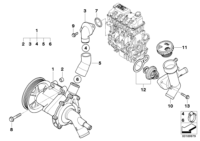 11517513062-WATER PUMP/E38-750/E31-850