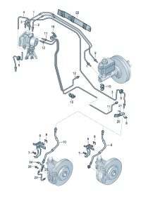 8J0611701D-HOSE-BRAKE RR