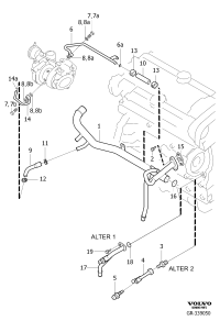9471700-RADIATOR HOSE W124/E200/E220
