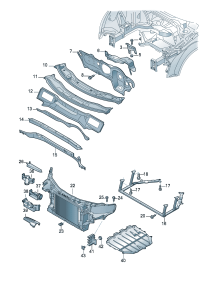 8J0805621F-On the front bulkhead Plate, web  Porsche panamera:
