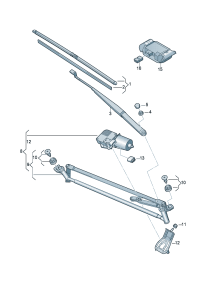 31G955425A-Wiper blade (Driver seat)  D-19.01.2015