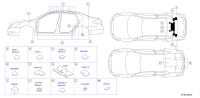 768842DR0C-Lining, sponge-rear pillar