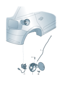 31G809857-Housing sub-assy Lid, fuel filler