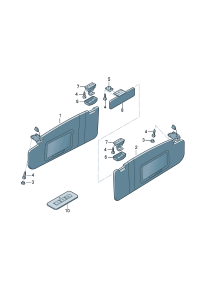 443857561H4PK-Bracket, sunvisor