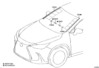 7553578020-Moulding, windshield, outside lower rh