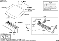 7553130410-MOULDING, WINDSHIELD, OUTER UPPER