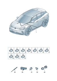 4H0973715A-Housing-flat Interlock-contact  Motor assy-electric drive