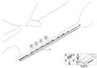 51718226121-Moulding, rocker, rh/lh
