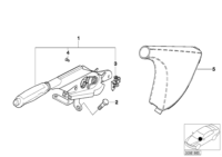 34411163961-LEATHER HAND BRAKE LEVER /E39