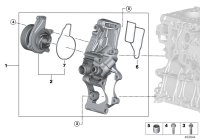 11518617544-WATER PUMP WITH THERMOSTAT AND SUPPORT