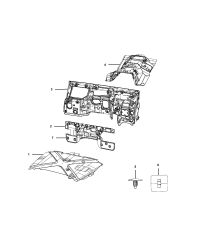 68438073AA-SILENCER DASH ENGINE SIDE
