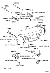 6464050010-Opener assy, luggage door lock