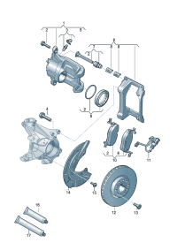 1EA698471B-Gasket set, Housing assy-caliper  Porsche panamera: