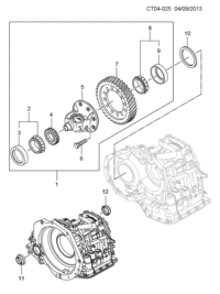93741882-Bearing, front differential case