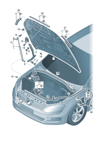 5GG823535-Cable, hatch lock