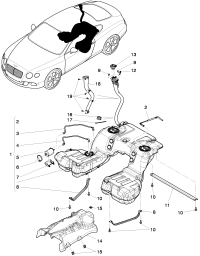 3W8201021AK-Fuel tank with pump/sensor & attachment//