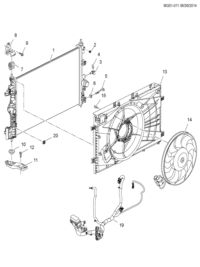 22903914-Radiator (1st design see 13241726) (new: no coolant temperature sensor) (including 2-6)