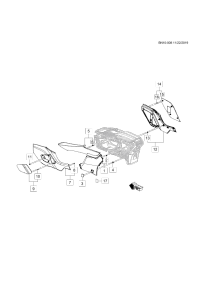 84418873-Trim, floor console side (mldg assy-layer-lh) (incl. 6)