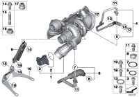 11627645759-Warranty turbocharger with exhaust manifold