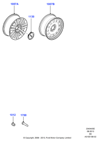 AL7Z1130B-ORNAMENT,CAR NAME-RE