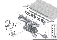 11659423787-Turbocharger w/exhaust manifold