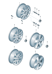 5L0601025B7ZS-Rim (chrome metallic paint)