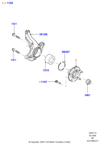 6L8Z1104A-WHEEL HUB REAR-EVOQUE