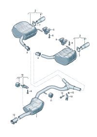 3C0253609BT-Muffler assy-rr