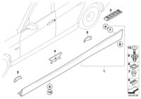 51777164795-Moulding, rocker, rh/lh